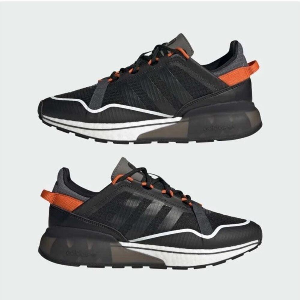Adidas ZX 2K Boost Pure Men's Shoes Black and Orange size 11